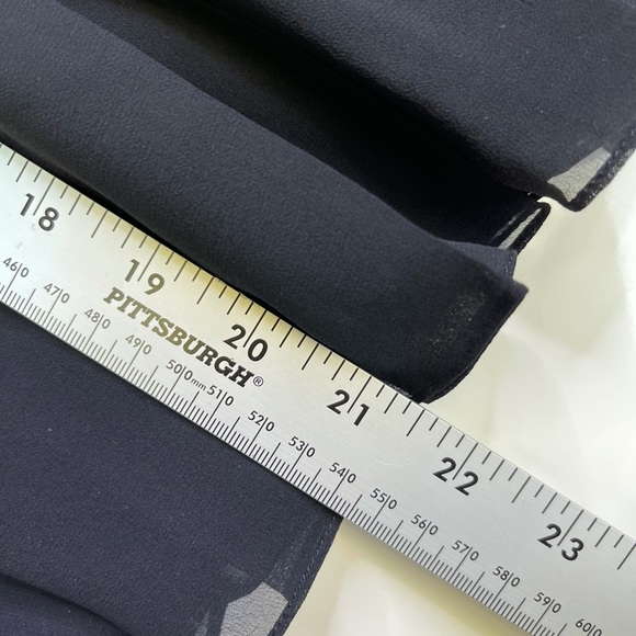 CHANEL 100% Silk All Black Top Skirt Summer Sz 42 - Picture 9 of 15